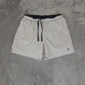 Fabletics Fundamental Shorts Mens M Gray Lined 5" Inseam Active Gym Training